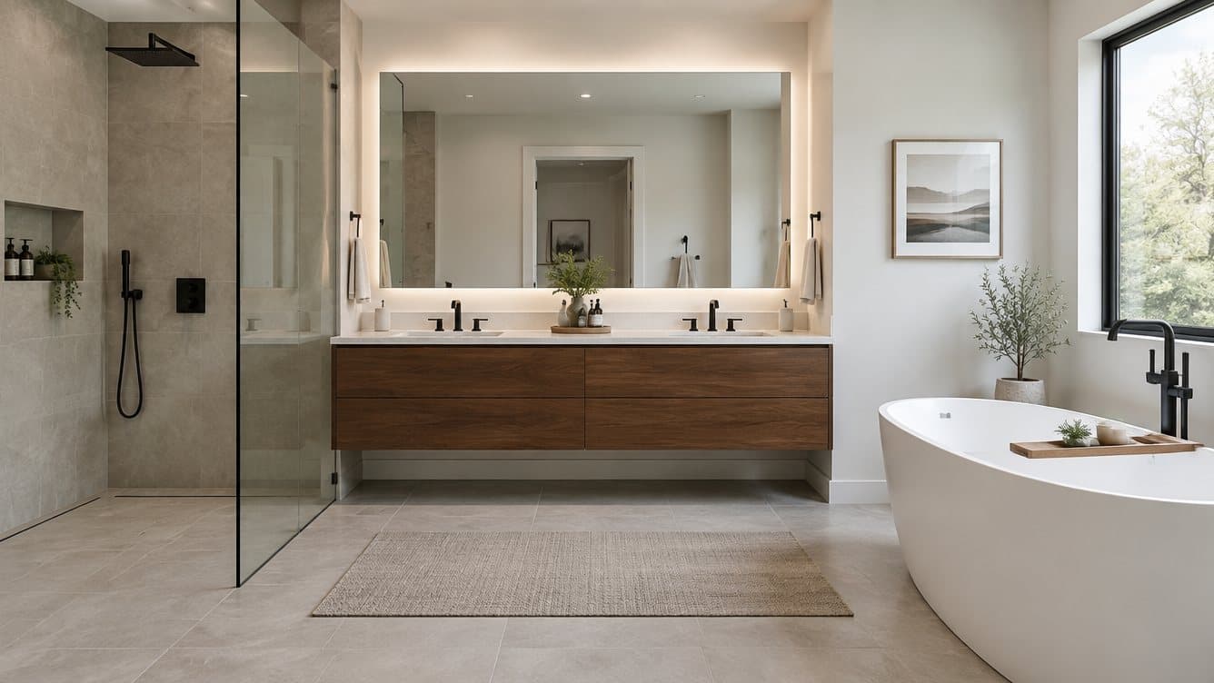 Finished bathroom remodel